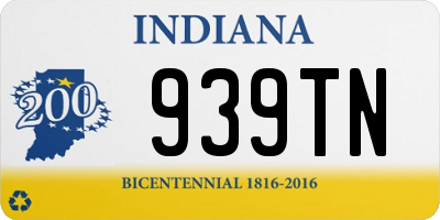 IN license plate 939TN