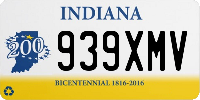 IN license plate 939XMV