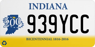 IN license plate 939YCC