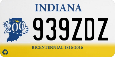 IN license plate 939ZDZ
