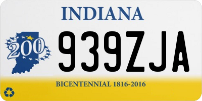 IN license plate 939ZJA