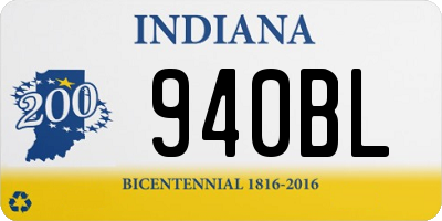 IN license plate 940BL