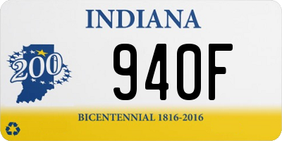 IN license plate 940F