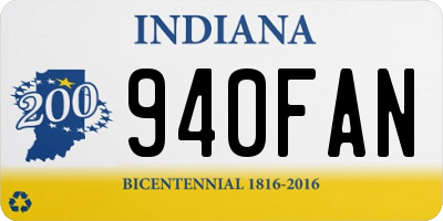 IN license plate 940FAN