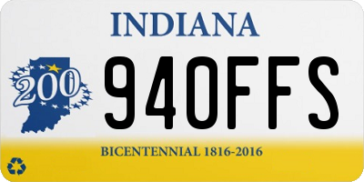 IN license plate 940FFS