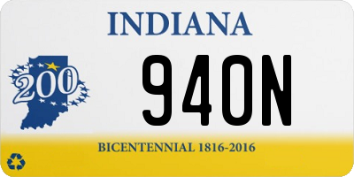 IN license plate 940N