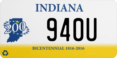 IN license plate 940U