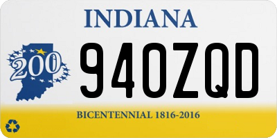 IN license plate 940ZQD