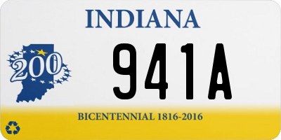 IN license plate 941A