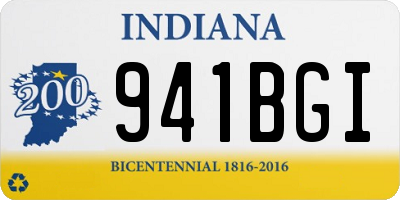 IN license plate 941BGI