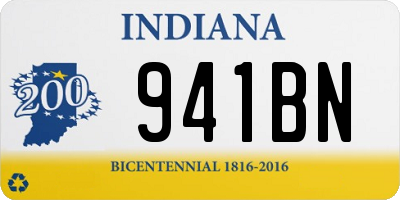 IN license plate 941BN
