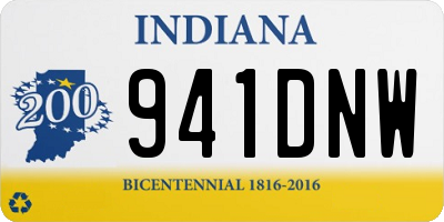 IN license plate 941DNW