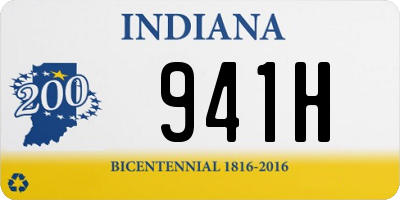 IN license plate 941H