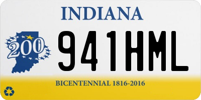 IN license plate 941HML