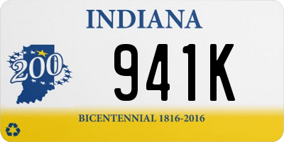 IN license plate 941K