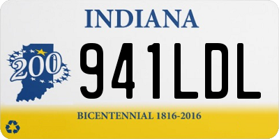 IN license plate 941LDL