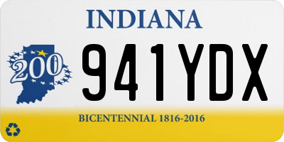 IN license plate 941YDX