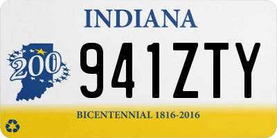IN license plate 941ZTY