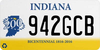 IN license plate 942GCB