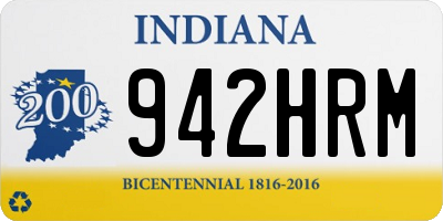 IN license plate 942HRM