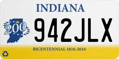 IN license plate 942JLX