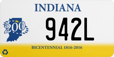 IN license plate 942L