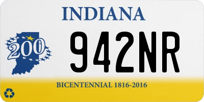 IN license plate 942NR