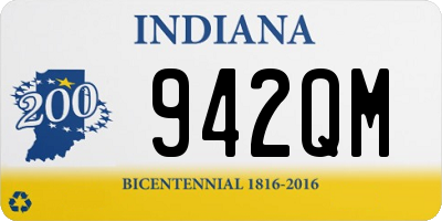 IN license plate 942QM