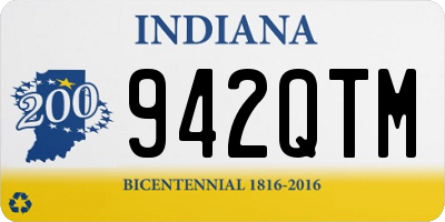IN license plate 942QTM