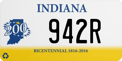 IN license plate 942R