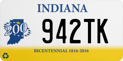 IN license plate 942TK