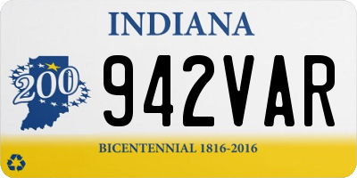 IN license plate 942VAR