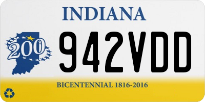 IN license plate 942VDD