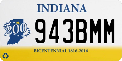 IN license plate 943BMM