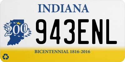IN license plate 943ENL