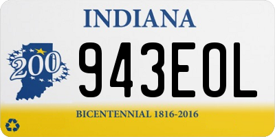 IN license plate 943EOL