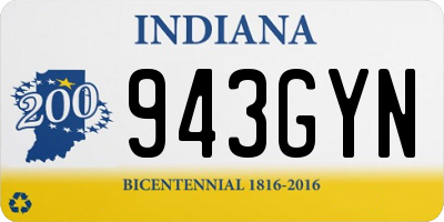 IN license plate 943GYN