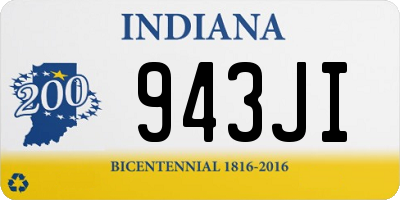 IN license plate 943JI