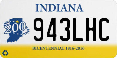 IN license plate 943LHC