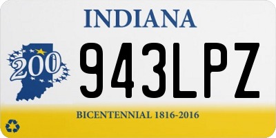 IN license plate 943LPZ