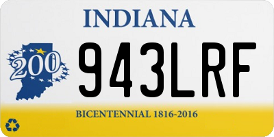 IN license plate 943LRF