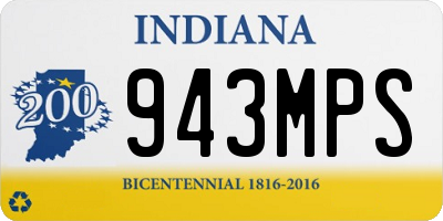 IN license plate 943MPS