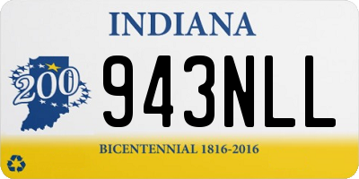 IN license plate 943NLL