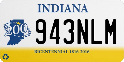 IN license plate 943NLM
