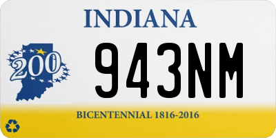 IN license plate 943NM