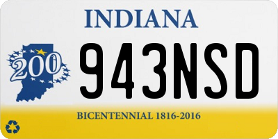IN license plate 943NSD