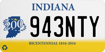 IN license plate 943NTY