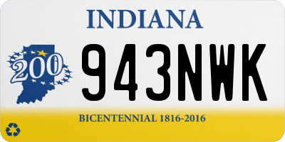 IN license plate 943NWK
