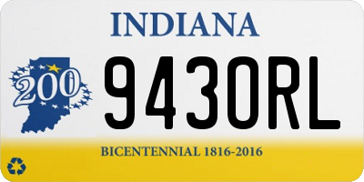 IN license plate 943ORL