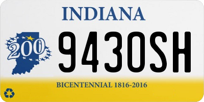 IN license plate 943OSH